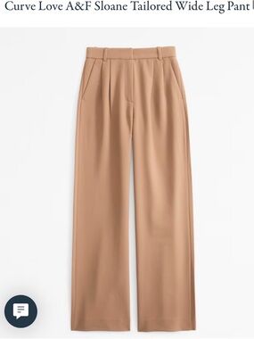 Abercrombie & Fitch Sloane Wide Leg Pant in Camel